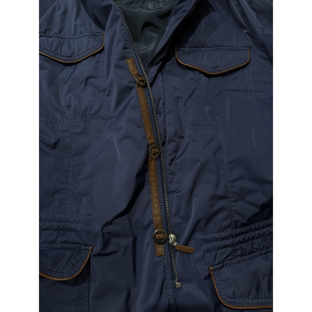 Men's peter millar rain jacket Size xl Performance Golf Navy Full Zip Collared - Picture 3 of 7